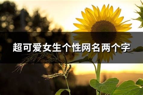 網名可愛兩字|可爱的两个字网名大全(1298个)